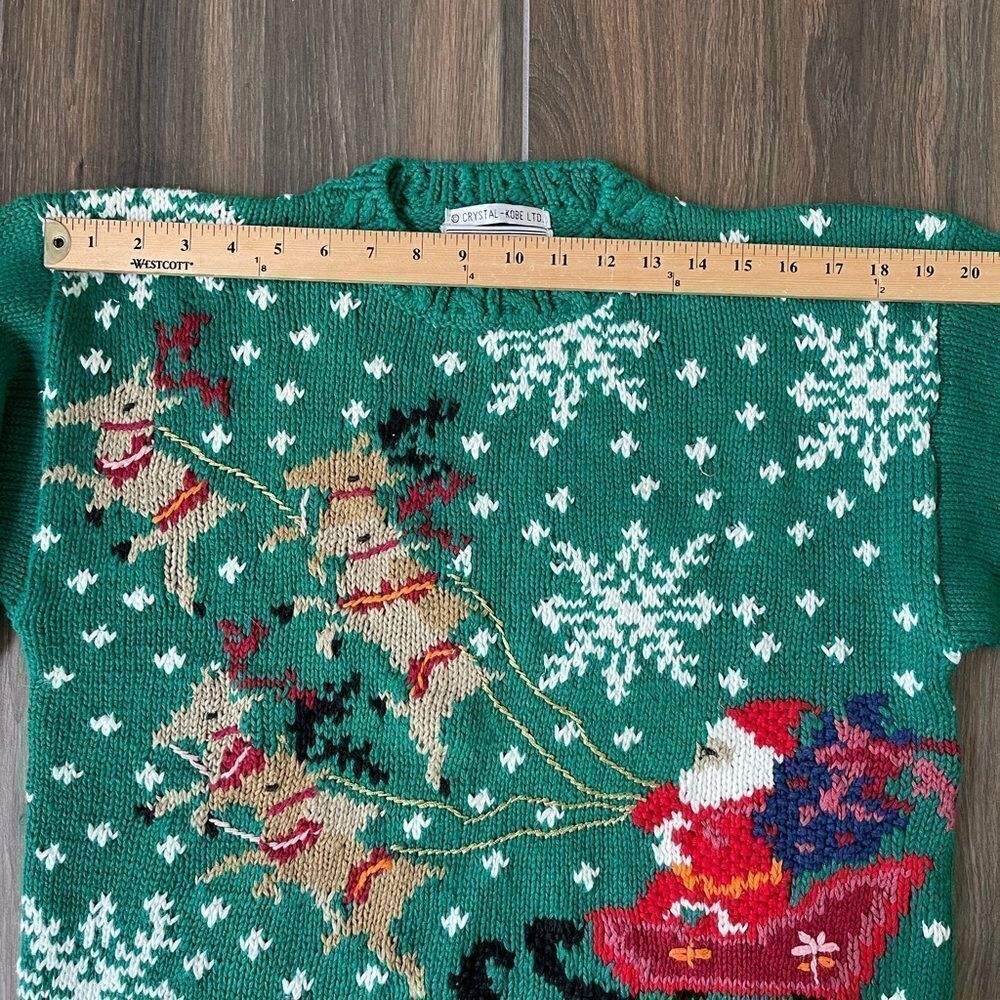 Crystal Kobe LTD Vintage Knit Womens Large cotton blend Christmas Sweater - Picture 8 of 10